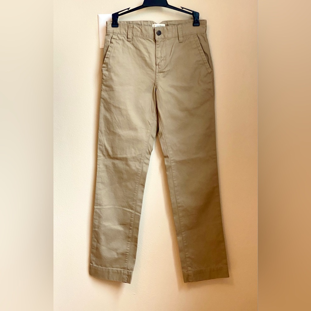 Tucker + Tate & 12 M L Chino Khaki Tan Pants Uniform 27x27 100% Cotton NWOT Boys
